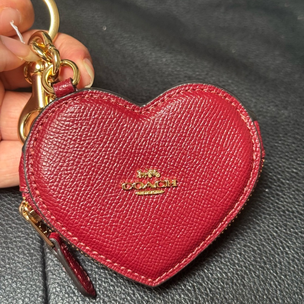 NWT Coach Heart Bag Charm/Keychain in Dark Ruby
CP368